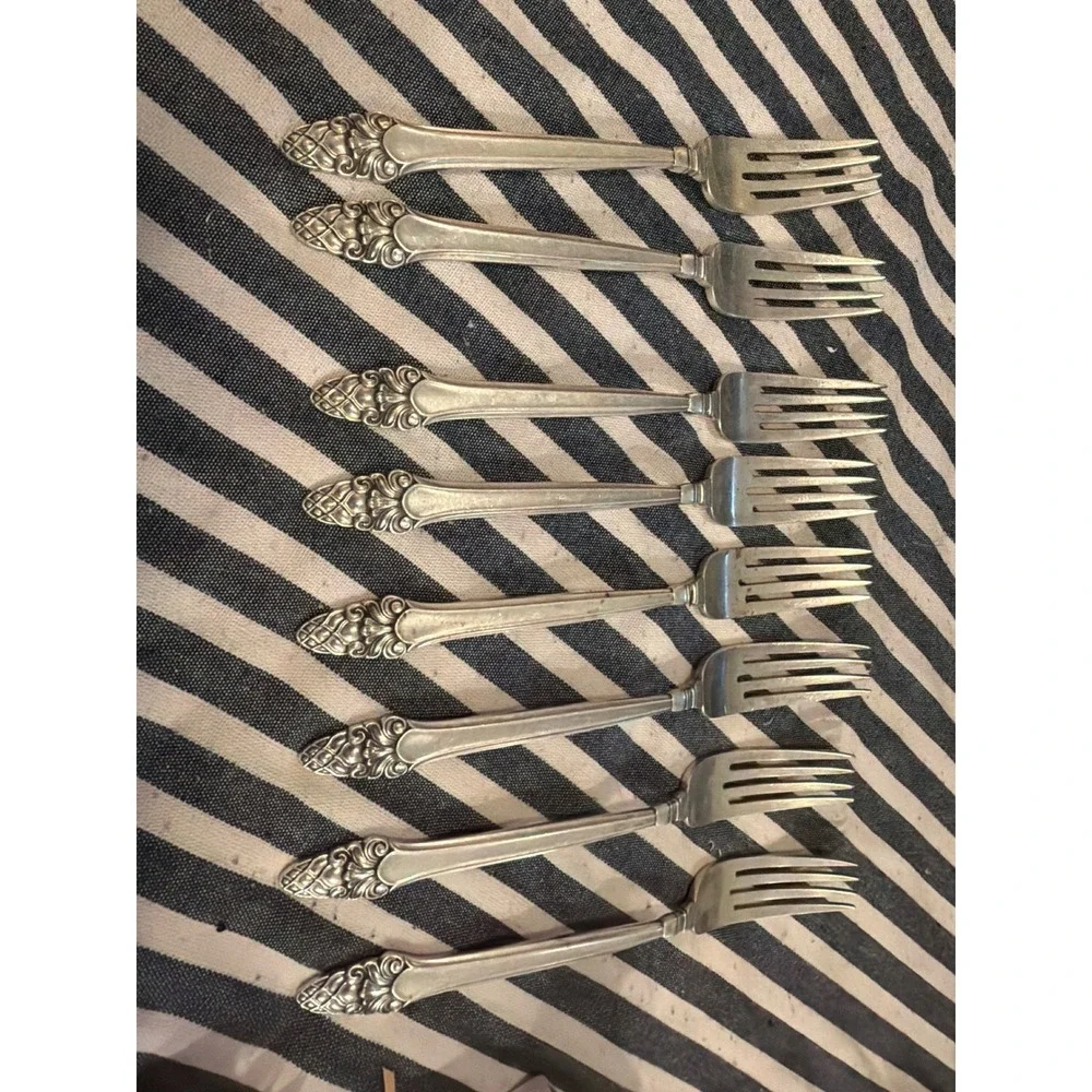 Gorham Sovereign Sterling Silver Dinner Forks Set of 8 Pattern 1911 Vintage